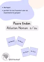 Vorschau - Spiele - Paare finden Ableiten ä/äu Nomen - Deckblatt