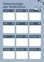 Vorschau - Poster - Geburtstagskalender für die Wale / Walklasse - Deckblatt