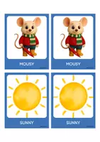 Vorschau - Bildkarten - Mousy's weather flashcards and remember - Seite 1
