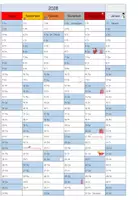 Vorschau - Lehrpläne/Lehrermaterial - Jahresplaner Lehrerkalender 2026/27 zum Ausdrucken - Seite 2