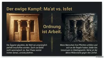Vorschau - Arbeitsblätter - Die Kosmosordnung der Ma’at Maat - Welche Rolle spielte das Prinzip der Ma’at für das ägyptische Weltbild? - Deckblatt