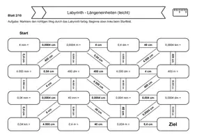 Vorschau - Arbeitsblätter - 20 Rechenlabyrinthe Längeneinheiten - Seite 2
