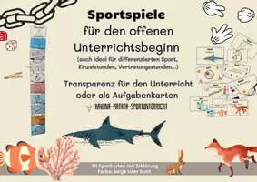 Vorschau - Stationenlernen - Sportspiele für den offener Beginn; Transparenz; Aufwärmung - Deckblatt