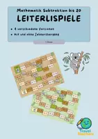 Vorschau - Spiele - Leiterlispiele Subtraktion bis 20 - Deckblatt