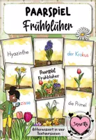 Vorschau - Arbeitsblätter - Paarspiel / Paare finden: Frühblüher (Bild- und Textzuordnung) - Deckblatt