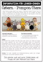 Vorschau - Mal- und Bastelvorlagen - OSTERN - Pompon-Tiere (Bastelvorlagen + Anleitung) - Seite 1