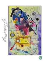 Vorschau - Mal- und Bastelvorlagen - Klassenpuzzle Kunstprojekt zu Wassily Kandinsky - Seite 1