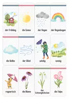 Vorschau - Fördermaterial/Inklusion - Frühling Wortschatz | Lernkarten für Vorschule und Kindergarten - Seite 2