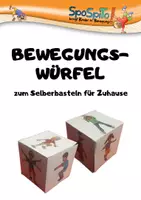 Vorschau - Spiele - BewegungsWürfel 1 zum Selberbasteln für Kinder | SpoSpiTo - Deckblatt