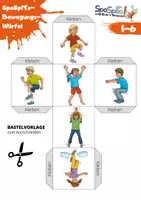 Vorschau - Spiele - BewegungsWürfel 1 zum Selberbasteln für Kinder | SpoSpiTo - Seite 1