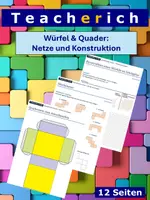 Vorschau - Arbeitsblätter - Würfel und Quader - Netze und Konstruktion - Deckblatt