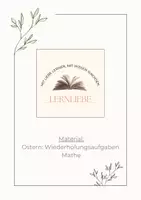 Vorschau - Arbeitsblätter - Mathe Arbeitsblätter Wiederholung - passend zu dem digitalen Rätselraum Thema Ostern - Deckblatt