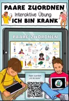 Vorschau - Interaktives Material - Paare zuordnen "Ich bin krank" Interaktive Übung - DaZ / DaF / Deutsch - Deckblatt