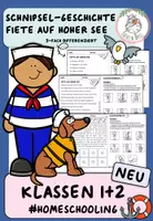 Vorschau - Arbeitsblätter - Schnipsel-Geschichte Kl. 1+2 "Fiete auf hoher See" - Deckblatt