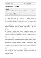 Vorschau - Arbeitsblätter - Gaius Julius Caesar - Wer war dieser Mann? - Deckblatt