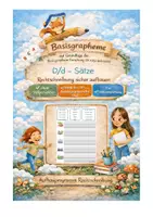 Vorschau - Stationenlernen - D/d - Wörter - Sätze bilden mit Basisgraphemen - Deckblatt