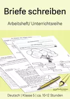 Vorschau - Unterrichtsreihen - Arbeitsheft/ Unterrichtsreihe "Einen Brief schreiben", Deutsch, Klasse 5, ca. 10-12 Stunden - Deckblatt