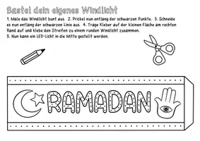 Vorschau - Mal- und Bastelvorlagen - Ramadan Windlichter zum Prickeln & Ausmalen - Ramadan Kunstprojekt - Seite 1