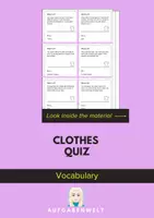 Vorschau - Spiele - Clothes Quiz: Vocabulary (English) - Deckblatt