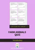 Vorschau - Spiele - Farm Animals Quiz: Vocabulary (English) - Deckblatt