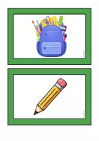 Vorschau - Bildkarten - School Things: Flashcards (Wortkarten & Bildkarten) - Seite 1