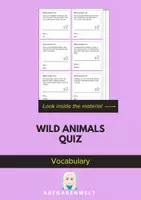 Vorschau - Spiele - Wild Animals Quiz: Vocabulary (English) - Deckblatt