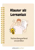 Vorschau - Arbeitsblätter - Klausur als Lernanlass – Reflexionsbogen - Deckblatt