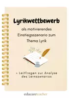 Vorschau - Arbeitsblätter - Einstiegsszenario Lyrikwettbewerb - Deckblatt