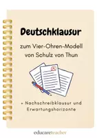 Vorschau - Klassenarbeiten - Deutschklausur zur Analyse des Gedichts „Mit Haut und Haar" - Deckblatt