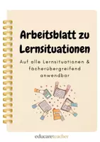 Vorschau - Arbeitsblätter - Arbeitsblatt zu Lernsituationen - Deckblatt