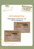 Vorschau - Fördermaterial/Inklusion - Messerarten und deren Verwendung - Deckblatt