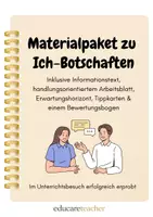 Vorschau - Arbeitsblätter - Materialpaket zu Ich-Botschaften - Deckblatt