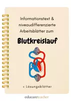 Vorschau - Arbeitsblätter - Differenziertes Materialpaket zum Blutkreislauf - Deckblatt