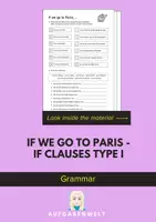 Vorschau - Arbeitsblätter - If we go to Paris - If clauses type 1: Grammar (English) - Deckblatt