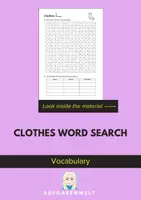 Vorschau - Spiele - Clothes Word Search: Vocabulary (English) - Deckblatt