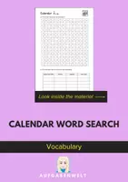 Vorschau - Arbeitsblätter - Calendar Word Search: Vocabulary (English) - Deckblatt