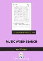 Vorschau - Arbeitsblätter - Music Word Search: Vocabulary (English) - Deckblatt