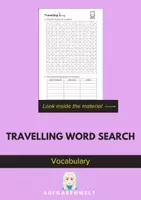 Vorschau - Arbeitsblätter - Travelling Word Search: Vocabulary (English) - Deckblatt