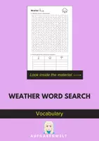 Vorschau - Arbeitsblätter - Weather Word Search: Vocabulary (English) - Deckblatt
