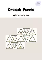 Vorschau - Spiele - Dreieck-Puzzle: Buchstabenverbindung -ng - Deckblatt