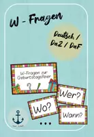 Vorschau - Präsentationen/Tafelbilder - W-Fragen (zur Geburtstagsfeier) - Deckblatt