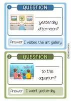Vista previa - Hojas de trabajo - Past Simple Questions (Visual Cards) - página 1