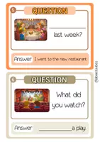 Vista previa - Hojas de trabajo - Past Simple Questions (Visual Cards) - página 3