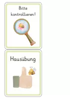 Vorschau - Poster - Parkplatzschilder für Hausübung und Arbeitsblätter - Bienenklasse - Seite 1