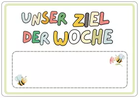 Vorschau - Poster - Ziel der Woche Schild - Bienenklasse - Seite 1