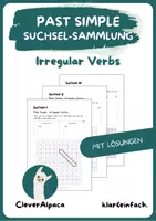 Vorschau - Spiele - PAST SIMPLE Suchsel Irregular Verbs · Englisch 5. Klasse - Deckblatt