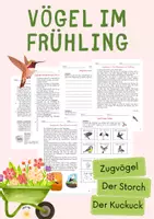 Vorschau - Unterrichtsreihen - VÖGEL im Frühling – Zugvögel & Standvögel entdecken - Deckblatt