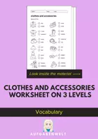 Vorschau - Arbeitsblätter - Clothes and Accessories Worksheet on 3 Levels: Vocabulary (English) - Deckblatt