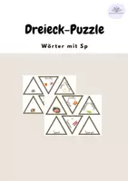 Vorschau - Spiele - Dreieck-Puzzle: Buchstabenverbindung Sp - Deckblatt