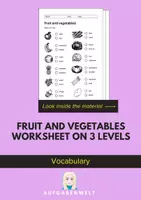 Vorschau - Arbeitsblätter - Fruit and Vegetables Worksheet on 3 Levels: Vocabulary (English) - Deckblatt